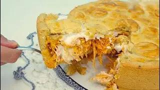 ✅Empadão perfeito com massa de 2 INGREDIENTES  muito simples de fazer!