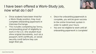 Federal Work Study FAQs - SES 2024