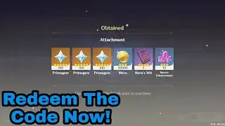 Redeem The Code Now!!! | Redeem Code | Genshin Impact 2.4