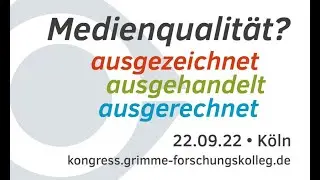 Medienqualität? ausgezeichnet, ausgehandelt, ausgerechnet