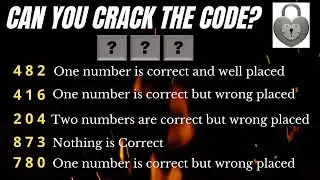 Crack the 3 Digit Code | Can you Crack the code and unlock the lock? | Puzzle with Solution