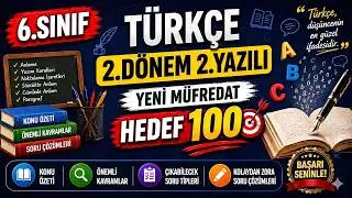 6th Grade Turkish 2nd Term 2nd Written Exam 🔥 100% Preparation | New Curriculum | Full Review