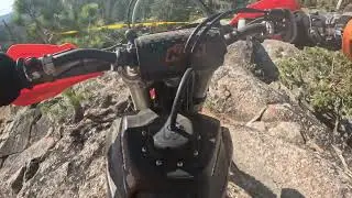 Donner Hard Enduro 2023 riding on granite slabs
