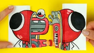 Easy Drawing WUBBOX & RAINBOW FRIENDS | Satysfying Paper Craft