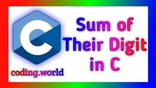 Sum of their digits in C #Sumtheirdigit #C #coding