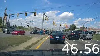 Stopping traffic to buy flowers.