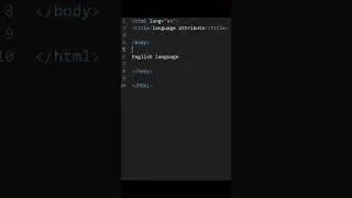 lang attribute in html. #html #shorts #webpage