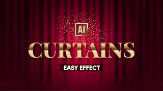 CREATE A VECTOR CURTAIN EFFECT USING MESH TOOL | TUTORIAL IN ADOBE ILLUSTRATOR