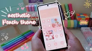 how to make your phone aesthetic ✨️ aesthetic peach theme 🍑