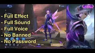 Ling - Night Shade Epic Skin Script Full Effect & Voice (Floryn Patch) Mediafire No Password!
