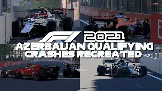 Recreating All Crashes From the 2021 Azerbaijan Qualifying On The F1 2021 Game
