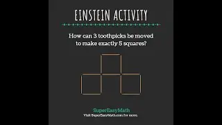 How can 3 toothpicks be moved to make exactly 5 squares?