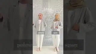 Pashmina vs Square ? #ootd #hijab #fashion #hijabinstant