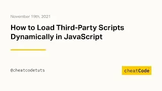 How to Load Third-Party Scripts Dynamically in JavaScript