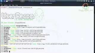 How to Install use and Run UserRecon Tool | Kali Linux 2022 | Telugu