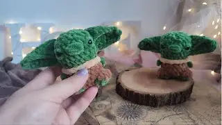 Crochet tutorial keychain - Master Yoda, small crochet keychain.