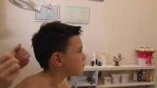 head massage for a child.