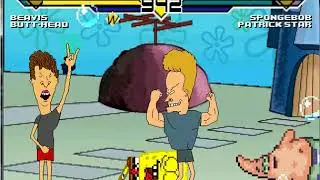 MUGEN:Beavis and Butthead VS Spongebob and Patrick