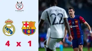 SUPERCOPA DA ESPANHA: REAL MADRID 4 x 1 BARCELONA