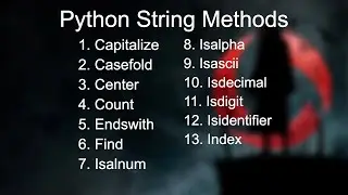 18 - Python String Methods - 01