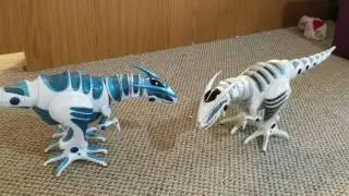Original Roboraptor vs Roboraptor Blue
