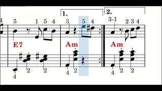 FÜR ELISE - sheet music for accordion beginner