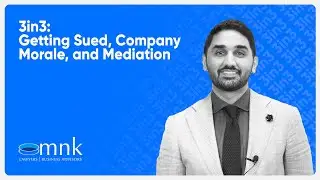 3in3: Getting Sued, Company Morale, and Mediation | MNK Law