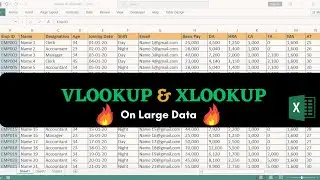 How To Apply VLOOKUP and XLOOKUP formula on Large / Big Data in Excel | Vlookup in Excel |