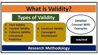 What is Validity in Research? Types of Validity-Face/Content/Criterion/Construct Validity