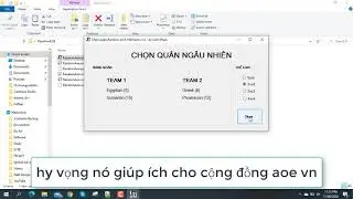 Phần mềm chọn quân ngẫu nhiên cho game đế chế cho các game thủ việt nam RandomAOE