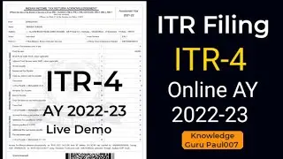 How to file income tax return ITR 4  of Business 2022-23 I ITR-4 2022 🔴Live demo