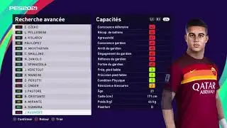 eFootball PES 2021 - Official AS Roma Player Ratings : Dzeko, Smalling, Mkhitaryan, ...
