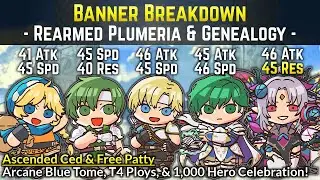 Rearmed Plumeria, Ascended Ced, Febail, & Fee (Free Patty-1000 Hero Celebration) | Banner Breakdown