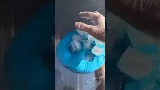 Will adding ice cubes ruin my slime?😳🧊🥶