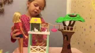 Барби и ее домик как у энчатималс !!! Ветеринар Барби .