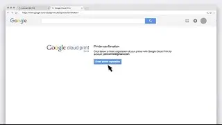 Google Cloud Print—Registering a printer