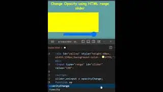 How to handle opacity with range slider in 