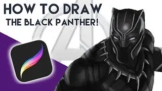 How to QUICKLY Draw Marvels BLACK PANTHER!!