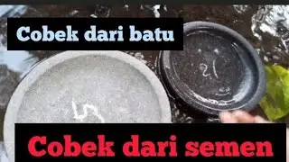 bedakan cobek batu yg asli atau dari semen begini nona