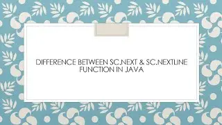 Difference between sc.next() & sc.nextLine() function in java