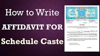 How to write Affidavit for Schedule Caste (SC- 15%) Basic Format