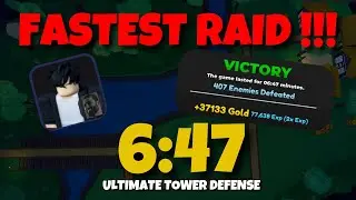 How To SPEEDRUN RAID In ULTIMATE TOWER DEFENSE l ROBLOX