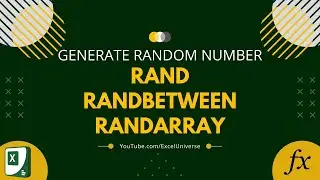 Random Number Generator | Generate Random Numbers Using Rand, Randbetween, and Randarray