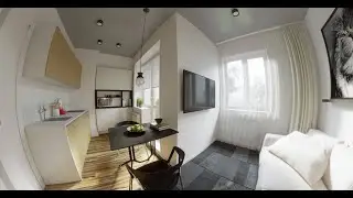 Дизайн проект квартиры 22 кв.м | Виртуальный тур по квартире