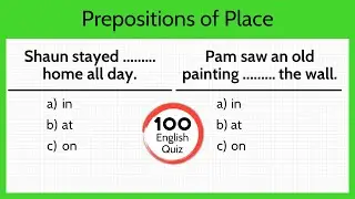 Prepositions of Place | AT ON IN | English Grammar Quiz