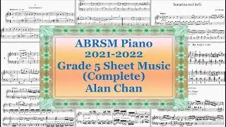 ABRSM Piano 2021-2022 Grade 5 Sheet Music (Complete)
