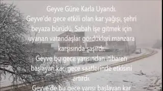 Geyvede kar yağışı başladı Geyvemedya com