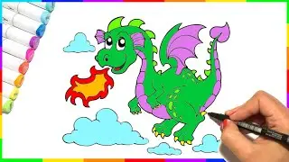 How to draw a Dragon with Fire
