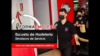 Simulacro de servicio en la Escuela de Hostelería-. Madrid