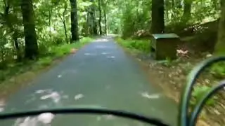 Abfahrt mit dem E-Rad von der Landeskrone in Görlitz